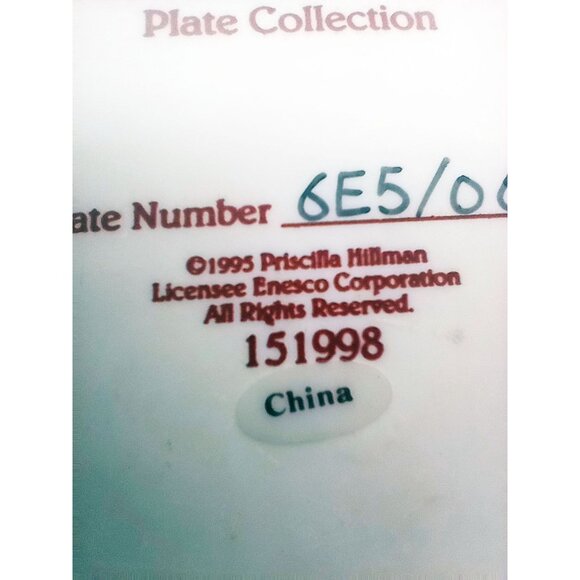 Plate Cherished Teddies Little Jack Horner Im Plum Happy Youre My Friend 6.25" - Picture 15 of 16